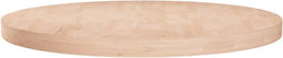 vidaXL - Tafelblad - rond - Ã70x4 - cm - onbehandeld - massief - eikenhout