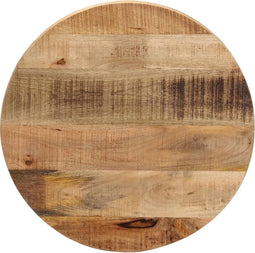 vidaXL - Tafelblad - rond - Ø - 60x1,5 - cm - massief - ruw - mangohout