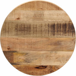 vidaXL - Tafelblad - rond - Ø - 60x2,5 - cm - massief - ruw - mangohout