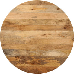 vidaXL - Tafelblad - rond - Ø - 70x2,5 - cm - massief - ruw - mangohout