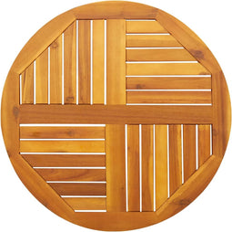 vidaXL - Tafelblad - rond - Ø - 70x2 - cm - massief - acaciahout