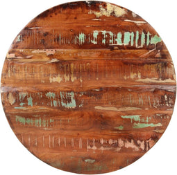 vidaXL - Tafelblad - rond - Ø - 80x2,5 - cm - massief - gerecycled - hout