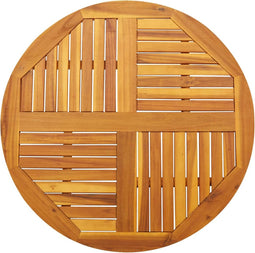 vidaXL - Tafelblad - rond - Ø - 90x2,2 - cm - massief - acaciahout