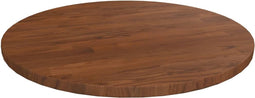 vidaXL - Tafelblad - rond - Ø40x1,5 - cm - bewerkt - massief - eikenhout - donkerbruin