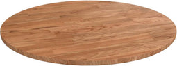 vidaXL - Tafelblad - rond - Ø40x1,5 - cm - bewerkt - massief - eikenhout - lichtbruin