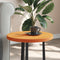 vidaXL - Tafelblad - rond - Ø40x2,5 - cm - massief - grenenhout - wasbruin