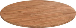 vidaXL - Tafelblad - rond - Ø50x1,5 - cm - behandeld - massief - eiken - lichtbruin