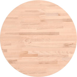 vidaXL - Tafelblad - rond - Ø50x2,5 - cm - massief - beukenhout