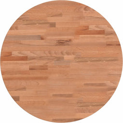 vidaXL - Tafelblad - rond - Ø50x2,5 - cm - massief - beukenhout