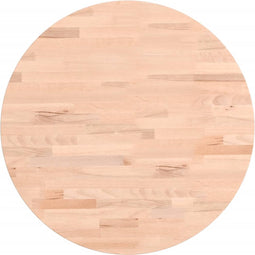 vidaXL - Tafelblad - rond - Ø50x4 - cm - massief - beukenhout