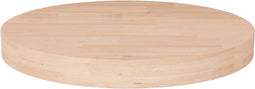 vidaXL - Tafelblad - rond - Ø50x4 - cm - onbehandeld - massief - eikenhout