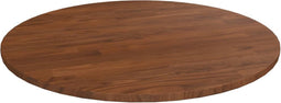 vidaXL - Tafelblad - rond - Ø60x1,5 - cm - bewerkt - massief - eikenhout - donkerbruin