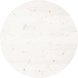 vidaXL - Tafelblad - rond - Ø60x3 - cm - massief - grenenhout - wit