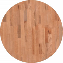 vidaXL - Tafelblad - rond - Ø60x4 - cm - massief - beukenhout