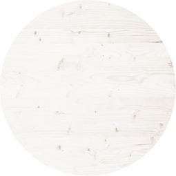 vidaXL - Tafelblad - rond - Ø70x3 - cm - massief - grenenhout - wit