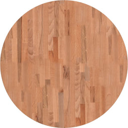 vidaXL - Tafelblad - rond - Ø80x2,5 - cm - massief - beukenhout