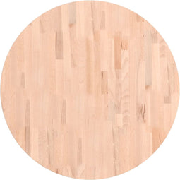 vidaXL - Tafelblad - rond - Ø80x2,5 - cm - massief - beukenhout