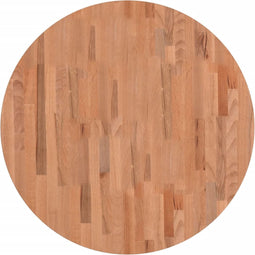vidaXL - Tafelblad - rond - Ø80x4 - cm - massief - beukenhout