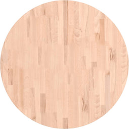 vidaXL - Tafelblad - rond - Ø80x4 - cm - massief - beukenhout