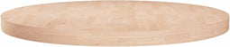 vidaXL - Tafelblad - rond - Ø80x4 - cm - onbehandeld - massief - eikenhout