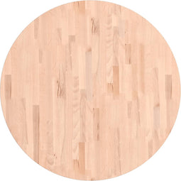 vidaXL - Tafelblad - rond - Ø90x1,5 - cm - massief - beukenhout