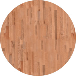vidaXL - Tafelblad - rond - Ø90x2,5 - cm - massief - beukenhout