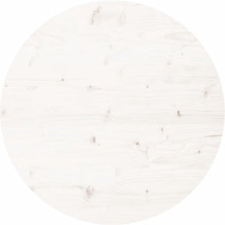 vidaXL - Tafelblad - rond - Ø90x3 - cm - massief - grenenhout - wit