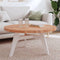 vidaXL - Tafelblad - rond - Ø90x4 - cm - massief - beukenhout