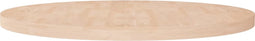 vidaXL - Tafelblad - rond - Ø90x4 - cm - onbehandeld - massief - eikenhout