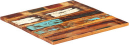 vidaXL - Tafelblad - vierkant - 25-27 - mm - 60x60 - cm - massief - gerecycled - hout