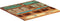 vidaXL - Tafelblad - vierkant - 25-27 - mm - 70x70 - cm - massief - gerecycled - hout