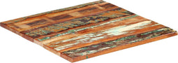 vidaXL - Tafelblad - vierkant - 25-27 - mm - 80x80 - cm - massief - gerecycled - hout