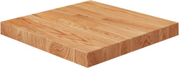 vidaXL - Tafelblad - vierkant - 40x40x4 - cm - massief - eikenhout - lichtbruin
