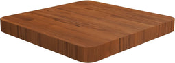 vidaXL - Tafelblad - vierkant - 40x40x4cm - behandeld - eiken - donkerbruin