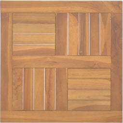 vidaXL - Tafelblad - vierkant - 50x50x2,5 - cm - massief - teakhout