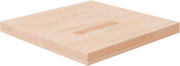 vidaXL - Tafelblad - vierkant - 50x50x4 - cm - onbehandeld - massief - eikenhout