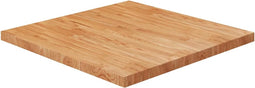 vidaXL - Tafelblad - vierkant - 80x80x4cm - massief - eikenhout - lichtbruin