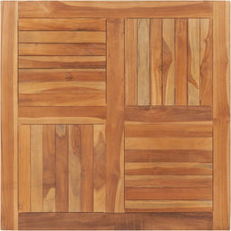 vidaXL - Tafelblad - vierkant - 90x90x2,5 - cm - massief - teakhout