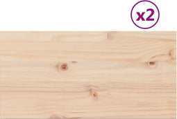 vidaXL - Tafelbladen - 2 - st - rechthoekig - 60x30x1,7 - cm - massief - grenenhout