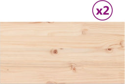 vidaXL - Tafelbladen - 2 - st - rechthoekig - 80x40x1,7 - cm - massief - grenenhout