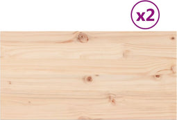 vidaXL - Tafelbladen - 2 - st - rechthoekig - 90x45x2,5 - cm - massief - grenenhout
