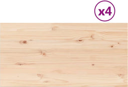 vidaXL - Tafelbladen - 4 - st - rechthoekig - 100x50x1,7 - cm - massief - grenenhout