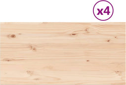 vidaXL - Tafelbladen - 4 - st - rechthoekig - 90x45x1,7 - cm - massief - grenenhout