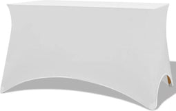 vidaXL - Tafelhoes - stretch - wit - 183x76x74 - cm - 2 - st