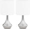 vidaXL Tafellampen 2 st met aanraakknop E14 wit