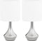 vidaXL Tafellampen 2 st met aanraakknop E14 wit