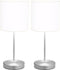 vidaXL Tafellampen 2 st met aanraakknop E14 wit