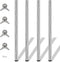 vidaXL - Tafelpoten - in - hoogte - verstelbaar - chroom - 1100 - mm - 4 - st