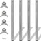 vidaXL - Tafelpoten - in - hoogte - verstelbaar - geborsteld - nikkel - 870 - mm - 4 - st
