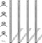 vidaXL - Tafelpoten - in - hoogte - verstelbaar - geborsteld - nikkel - 1100 - mm - 4 - st